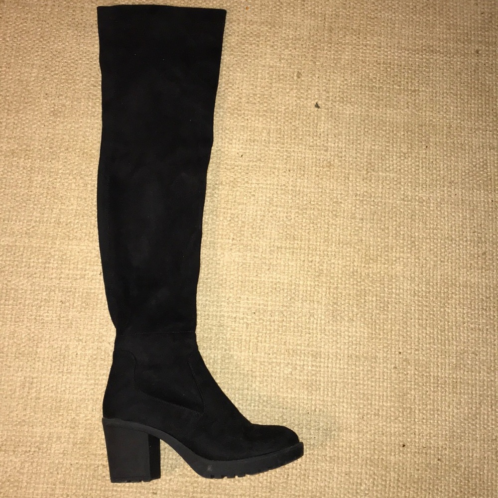 Black over the knees, boots